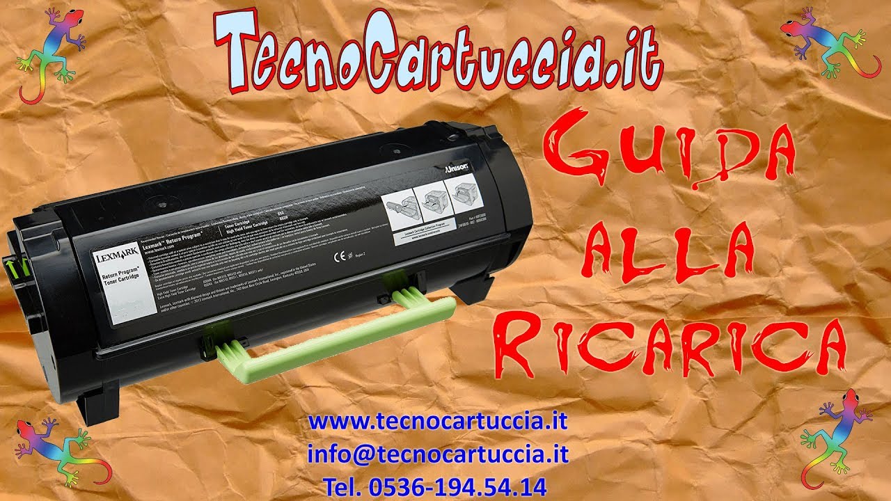 Istruzioni Ricarica Toner Lexmark 51B2000 MS317 MS417 MS517 MS617 MX317 MX417 MX517 MX617 D N H E