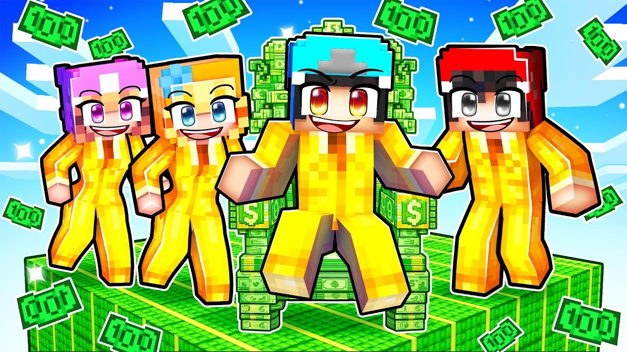 Surviving One MILLIONAIRE BLOCK in Minecraft!