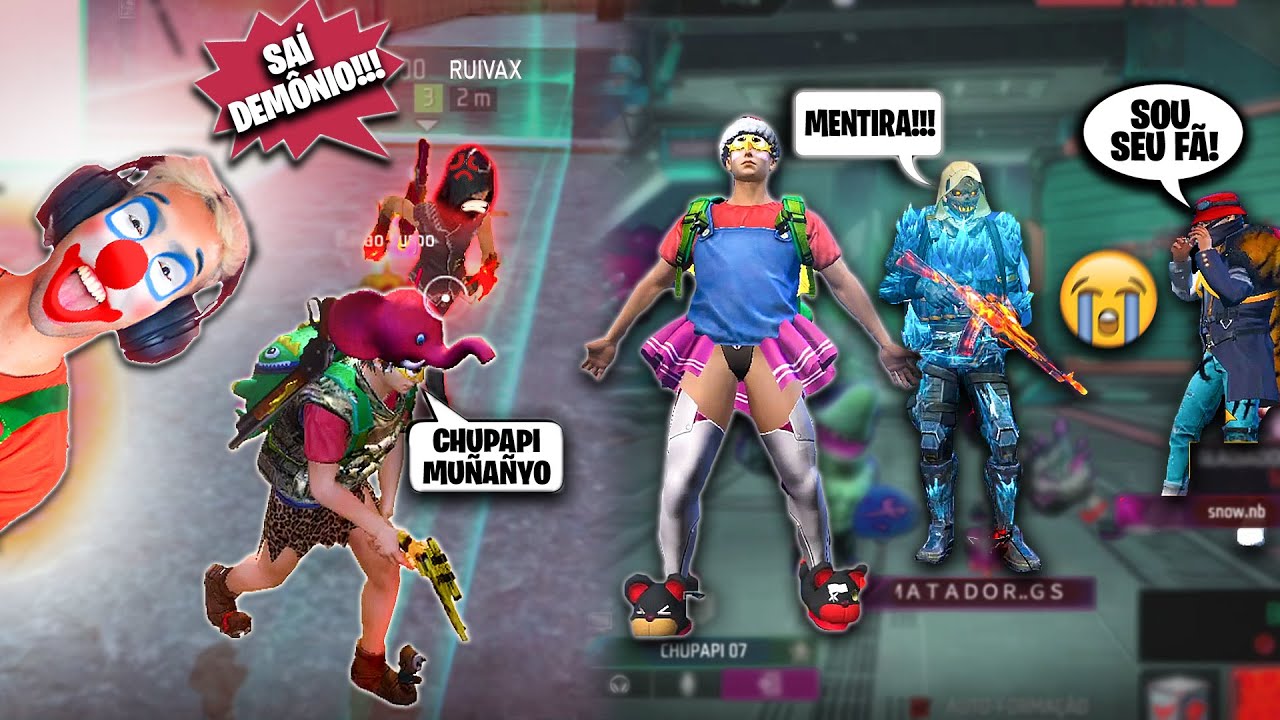 CHUPAPI MUÑAÑYO irritou uma GAROTA e encontrou FÃNS no GLOBAL do FREE FIRE!