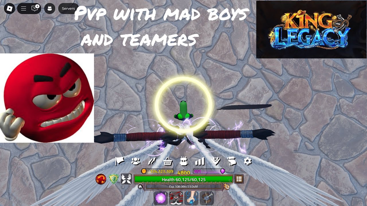 King legacy pvp with mad boys and teamers