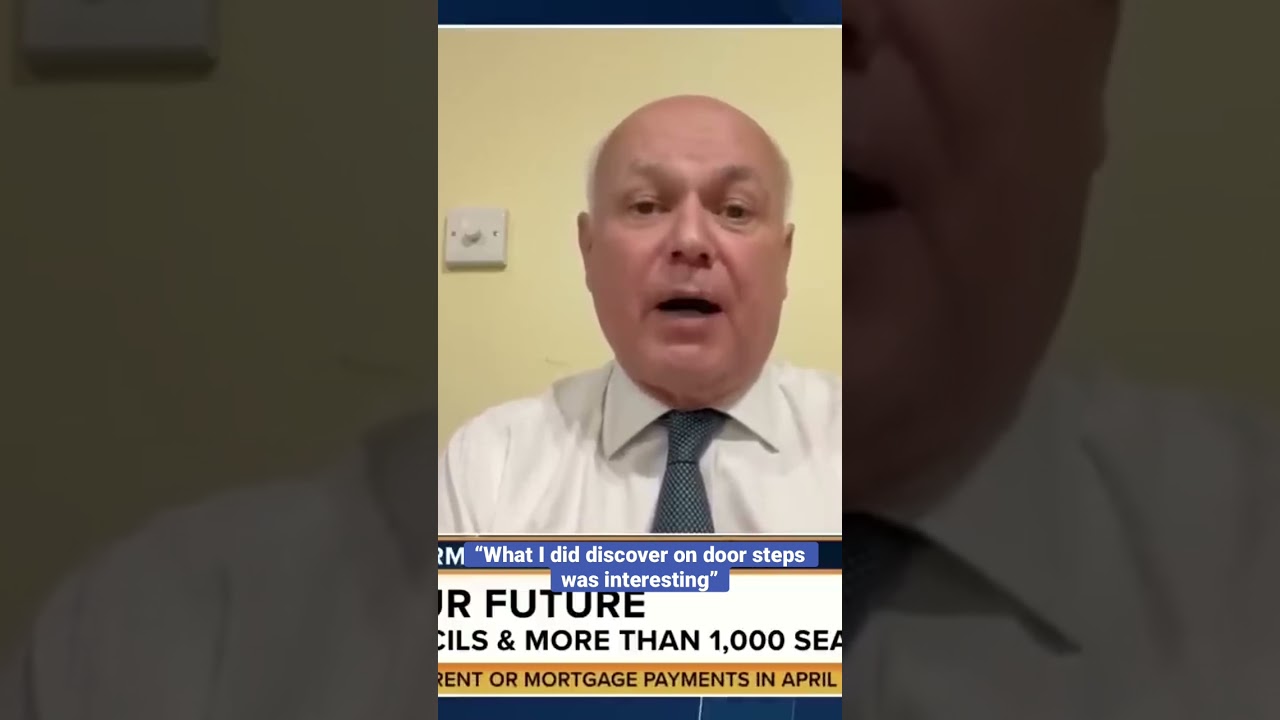 Sir Iain Duncan Smith Reveals What He Has Learnt About Public Opinion From Doorstepping