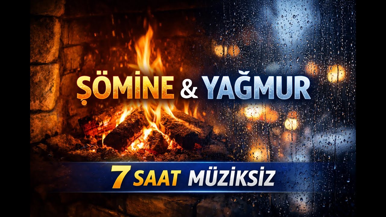 Şömine ve Gökgürültüsü | Uyku için 7 saatlik rahatlatıcı ortam 🌧️🔥 #şömine#gökgürültüsü#rahatlatıcı