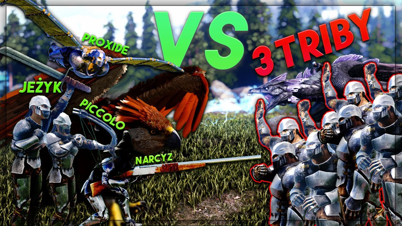 My Vs 3 Tribowy Sojusz! - Ark Survival Evolved PvP