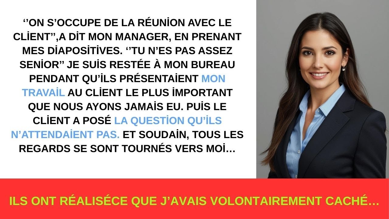 Mon équipe m’a exclue de la présentation à 8,2 M€… jusqu’au moment que personne n’avait prévu