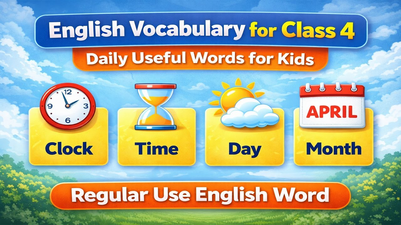 English Vocabulary for Class 4 | Daily Useful Words for Kids | Regular Use English Word