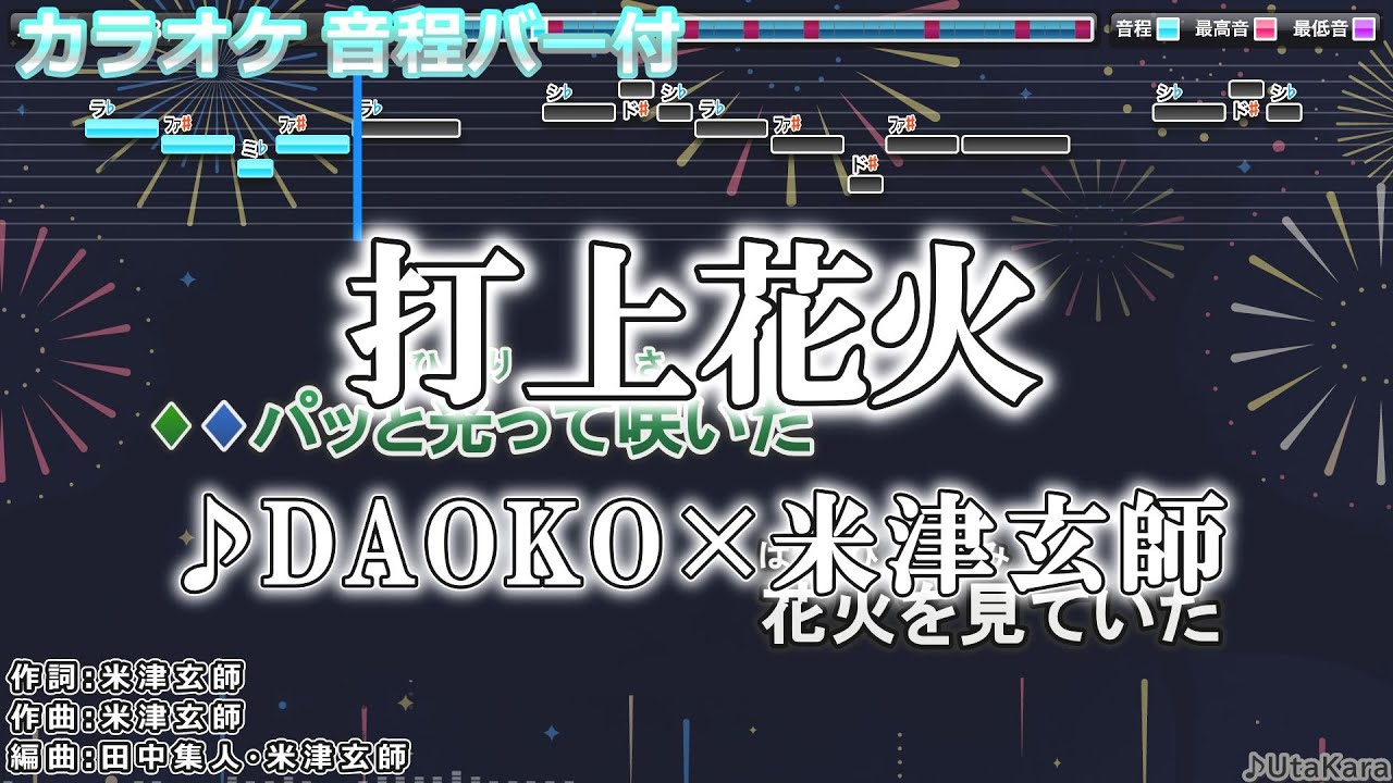 【カラオケ】打上花火/DAOKO×米津玄師【karaoke】