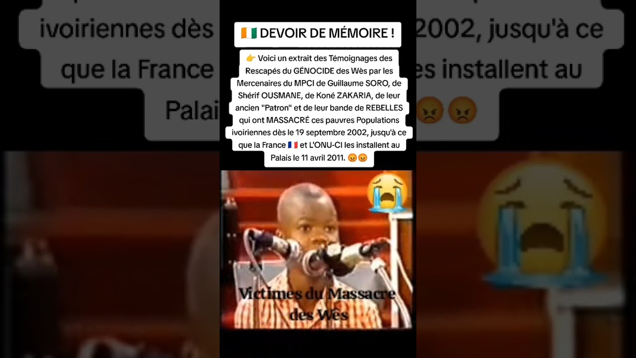 Devoir de mémoire chère ivoirien 🇨🇮