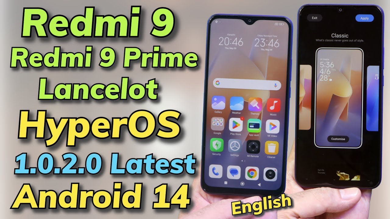 Установка последней версии HyperOS Android 14 на Redmi 9 на английском языке