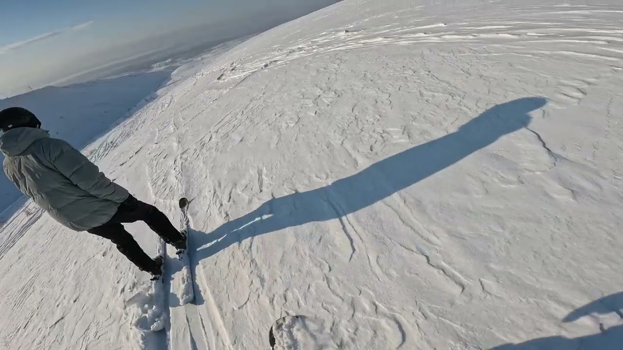 Snowboarding. Freeride between track 1 and 7. Trial 1 [Big wood] (25.02.2026)