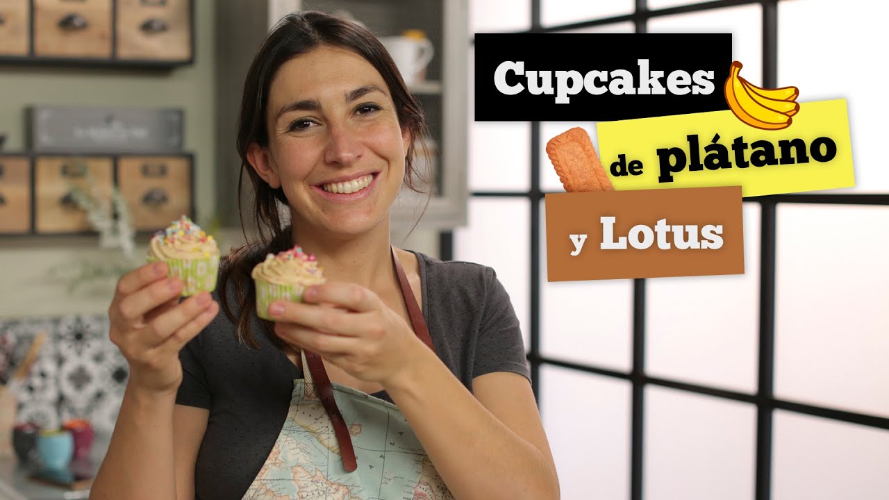 🧁🍌 CUPCAKES DE PLÁTANO Y LOTUS 🧁🍌