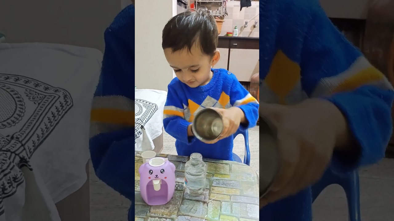 Mini water dispenser toy for tiny Hands | toddler activities#playtime #viral  #waterdispenser #kids