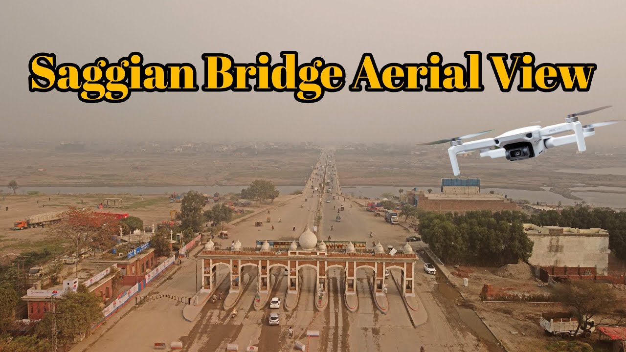 Saggian Bridge Aerial View  Lahore Pakistan