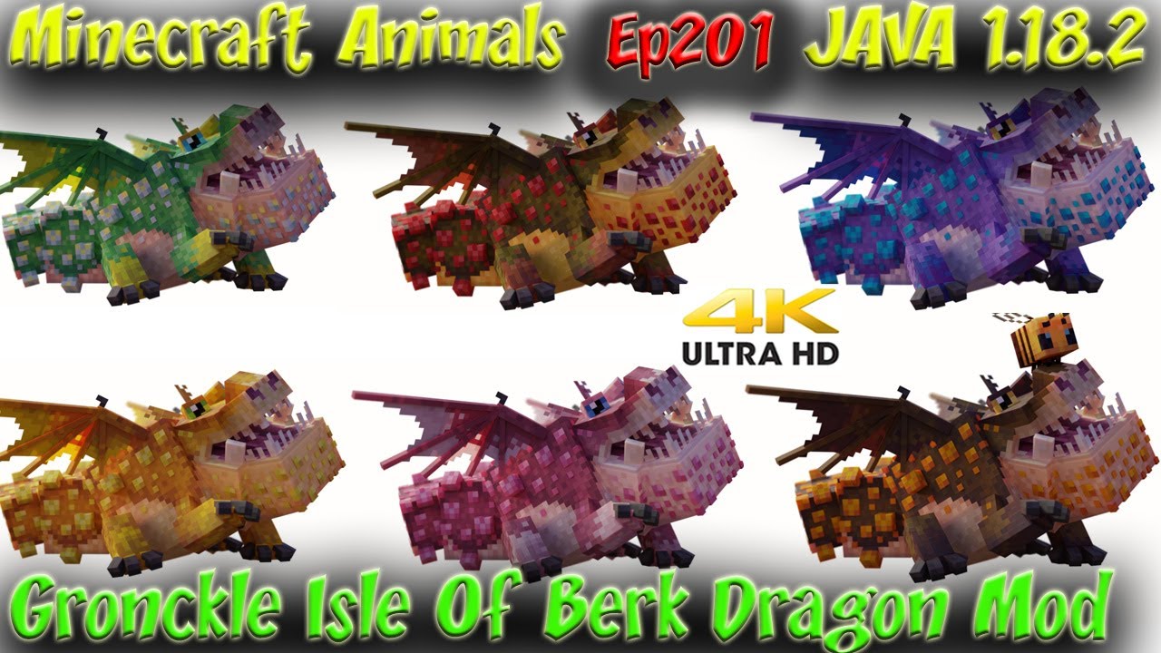 Isle Of Berk Dragon Mod Gronckle How To Train Your Dragon Mod Minecraft JAVA 1.18.2 Animals Ep201