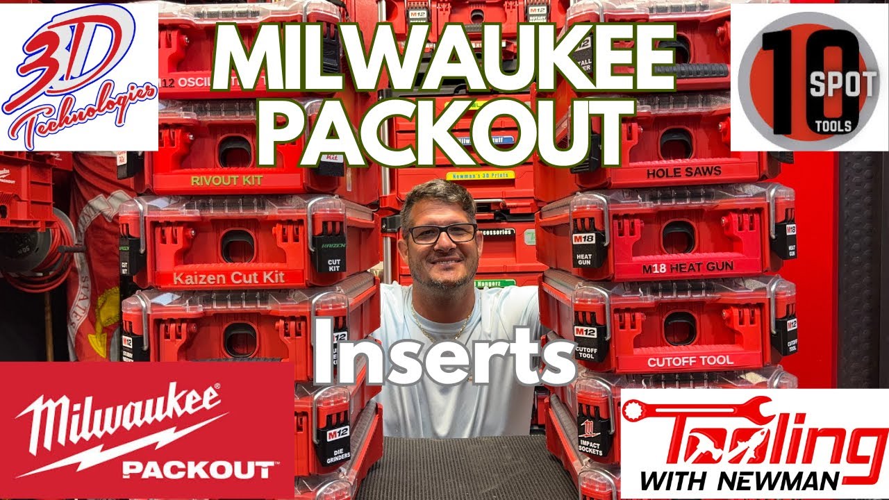 ⁠Milwaukee Packout organizer Inserts| 3D Printed & Custom Options #packoutmods