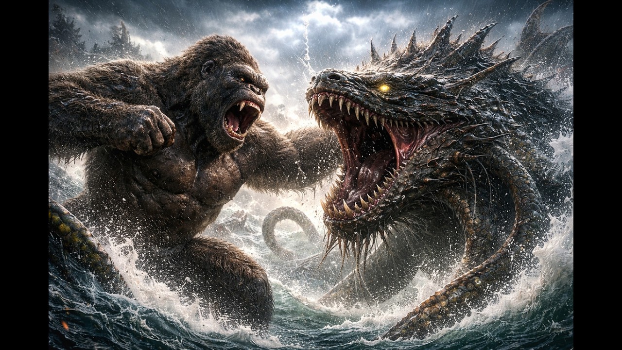 KONG VS SEA MONSTER - CINEMATIC BATTLE