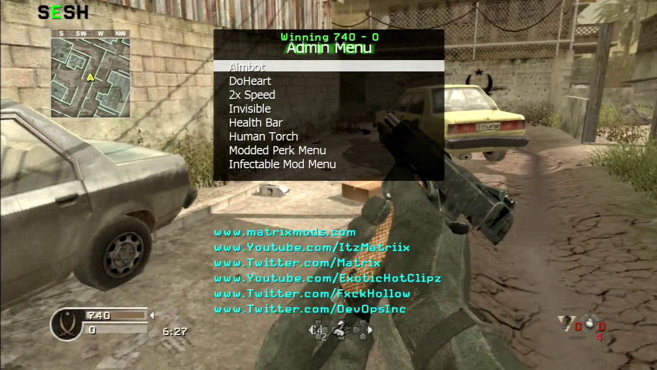 [BETA] COD4 Trickshot Menu w/ Killcam