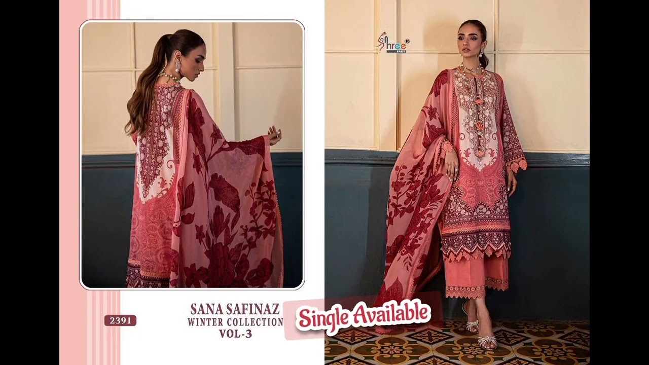 Shree Fab's Sana Safinaz Winter Collection Vol 3 Single Available | #alayeshatextile