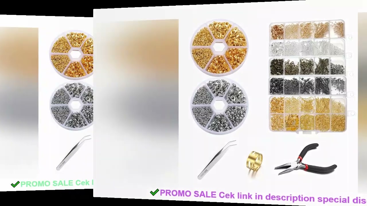 Alloy Accessories Jewelry Findings Set Repair Tools Lobster Clasp Open Jump Rings Earring Hooks for
