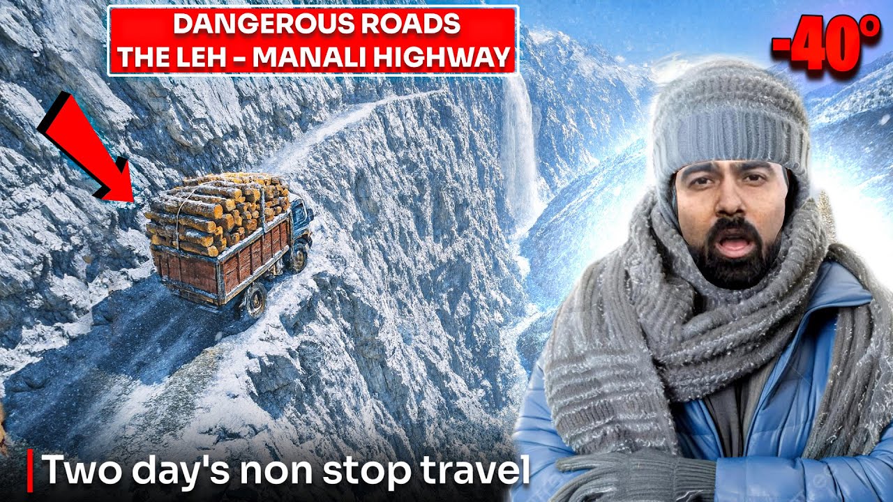 Travelling on WORLDS DANGEROUS ROADS OF INDIA😱LADAKH SE MANALI BY BUS 😡