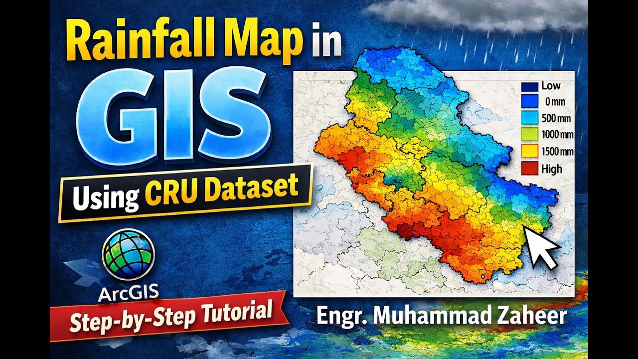 How to Create a Rainfall Map in GIS Using CRU Climate Dataset | Net CDF Files