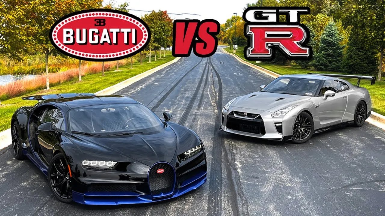 Мой Bugatti Chiron против моего Nissan GTR мощностью 2000 л.с. *ДРЭГ-ГОНКА!*