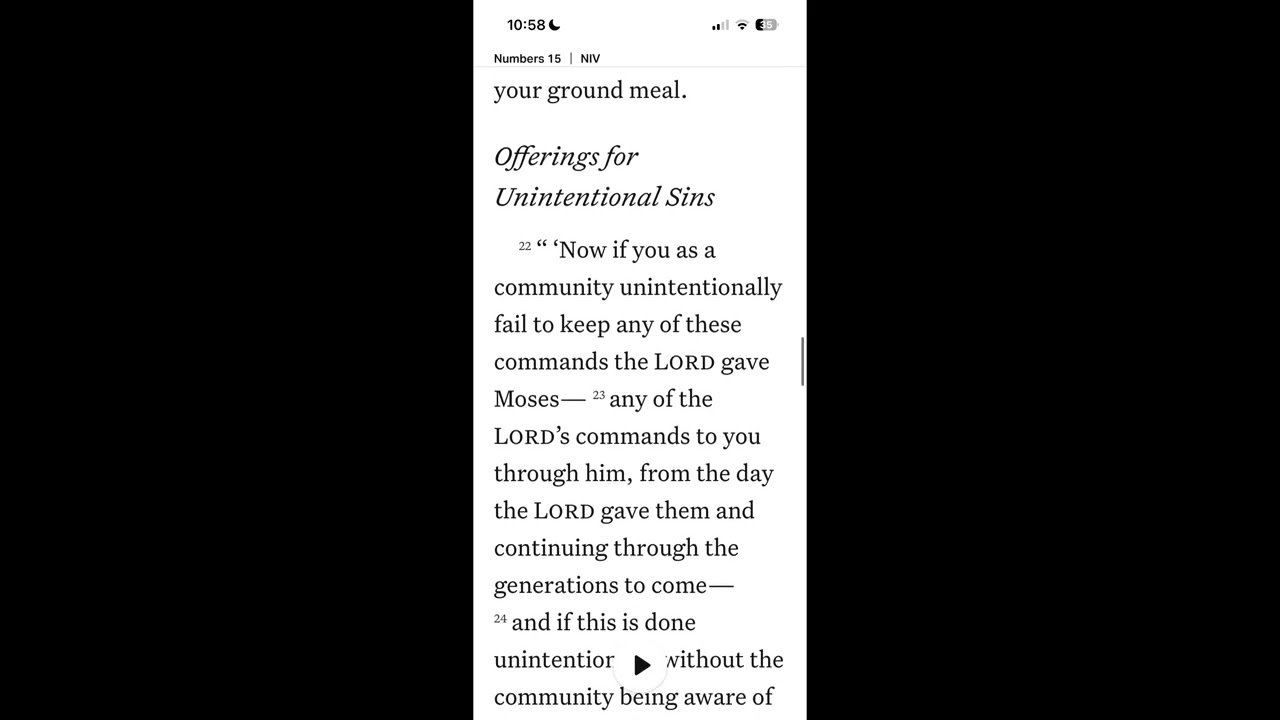 Feb 25 ~ Numbers 15