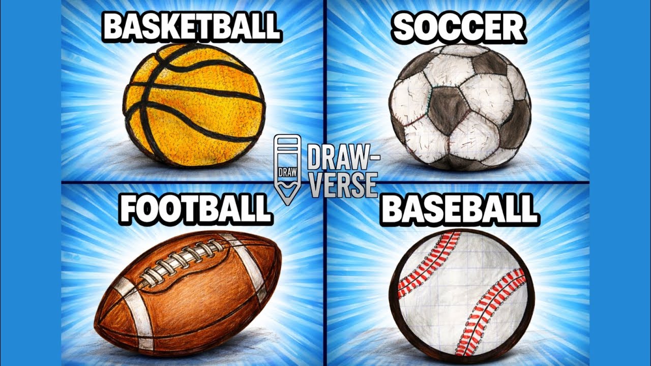 THESE 4 SPORTS BALLS DRAWINGS ARE INSANE || BALLS DRAWINGS PART.01