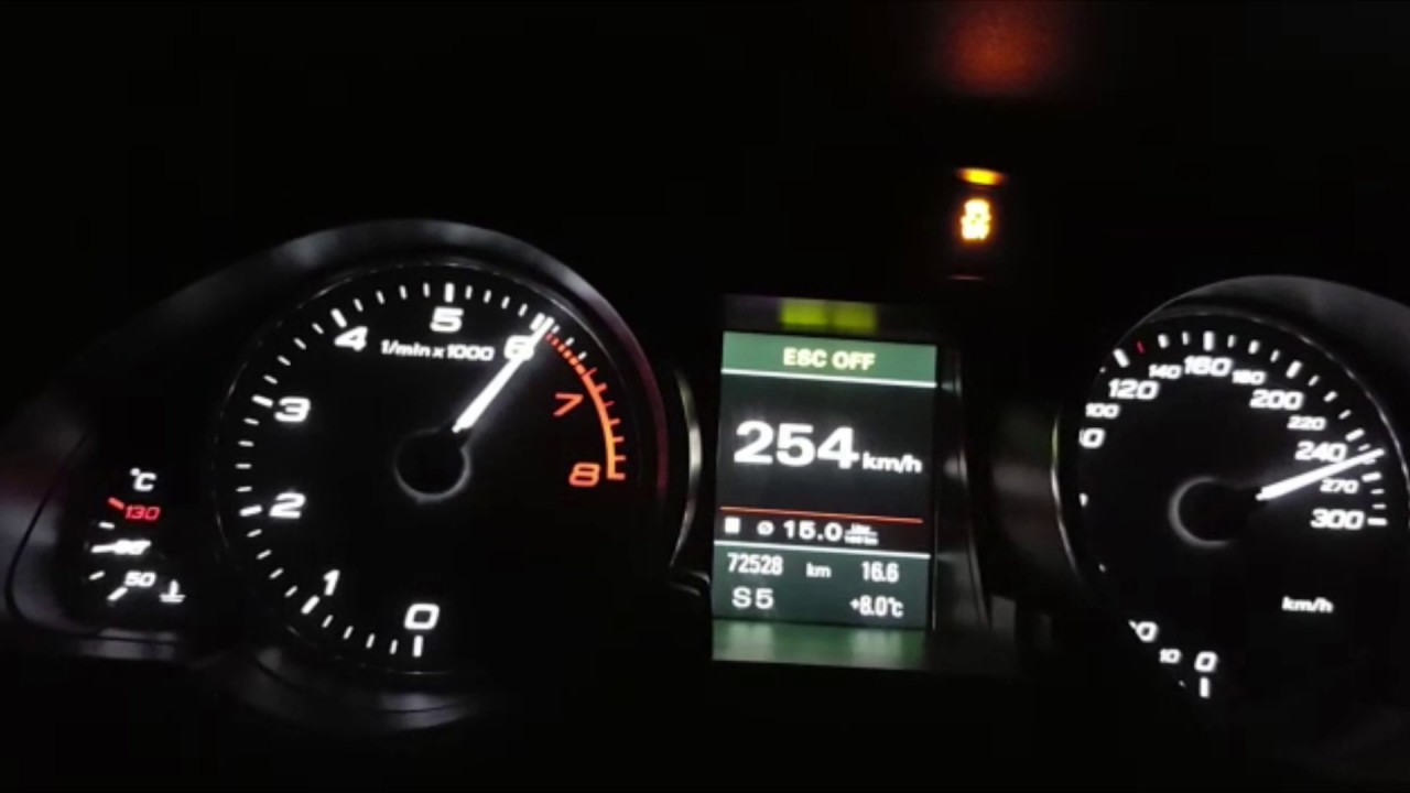 Audi S5 V6 Sportback 333 PS Beschleunigung 0-266 KM/H mit launch control