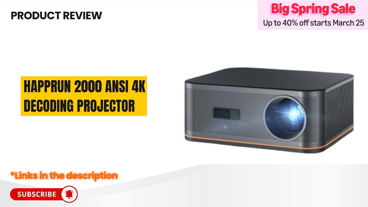 Обзор проектора HAPPRUN 2000 ANSI 4K – автофокус, Wi-Fi 6 и экран 300 дюймов! Лучший бюджетный ва...