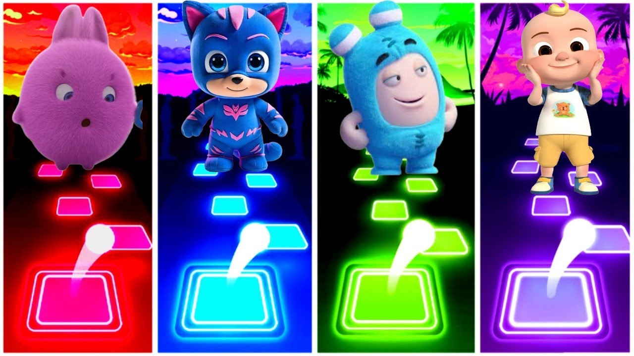Sunny Bunny - Pj Masks - Oddiboads - Cocomelon -   Tiles Hop Edm Rush Game.