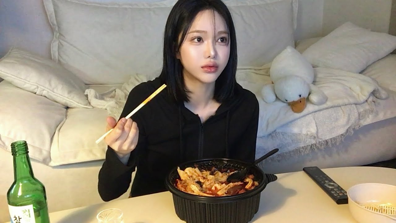 오랜만에 마라탕에 혼술