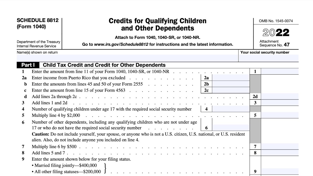 Credit Limit Worksheet A Walkthrough (Schedule 8812)