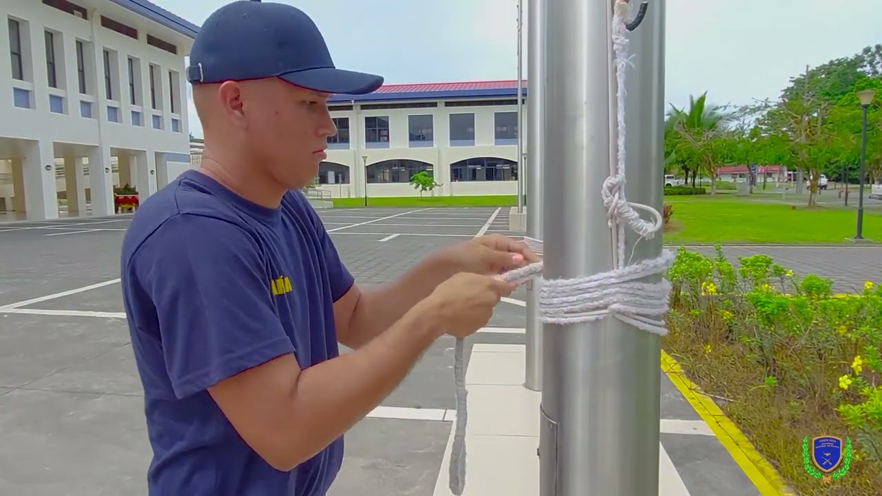 Protocolo de ARRIBO de la bandera de Costa  Rica . Academia  Nacional de Policia , Pococí .