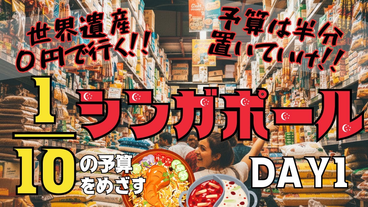 ムスタファセンターを一緒に歩こう。長回しで迷宮へ！世界遺産から爆買い、火鍋まで14時間密着Vlog【シンガポール1日目】
