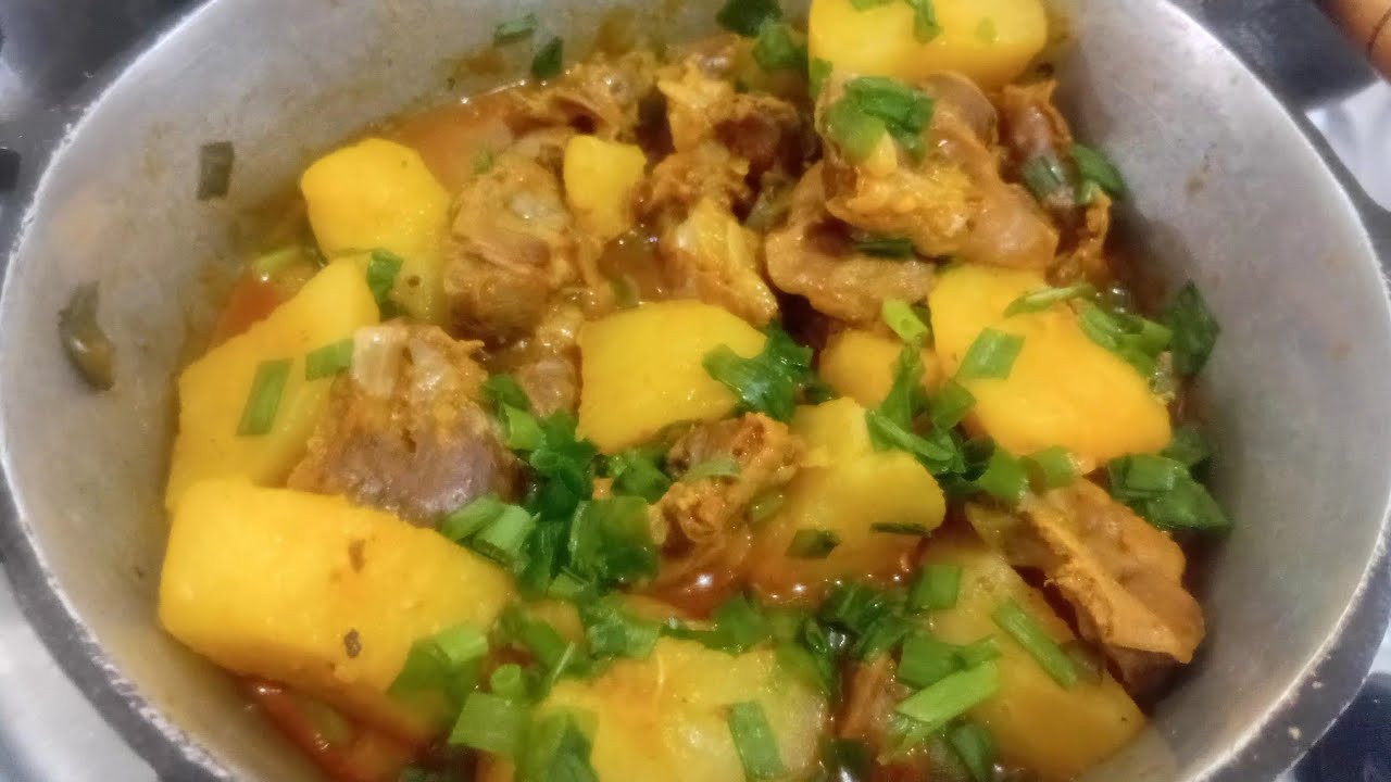 Moela de frango com batata 😋