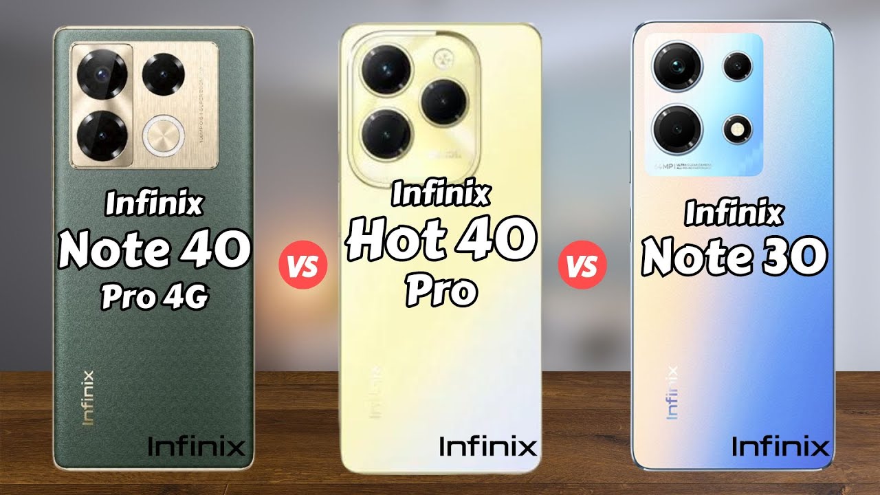 Infinix Note 40 Pro 4G vs Infinix Hot 40 Pro vs Infinix Note 30
