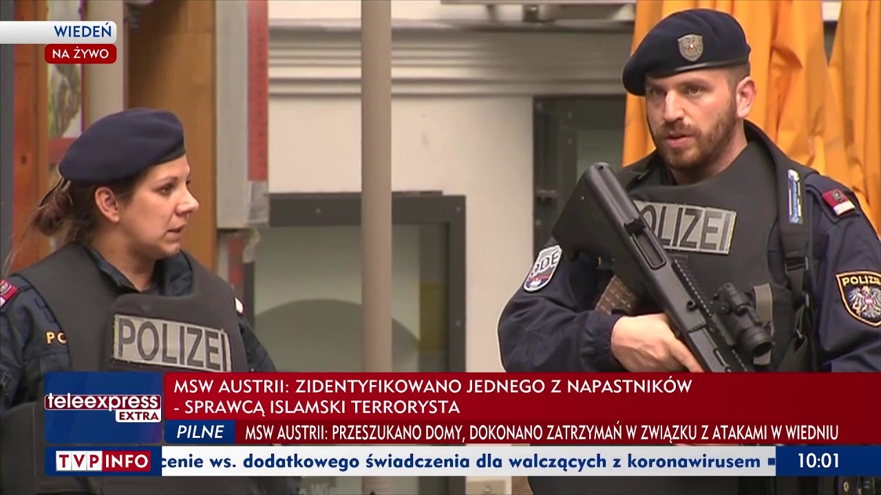 Zamach w Wiedniu: policja zastrzeliła jednego terrorystę