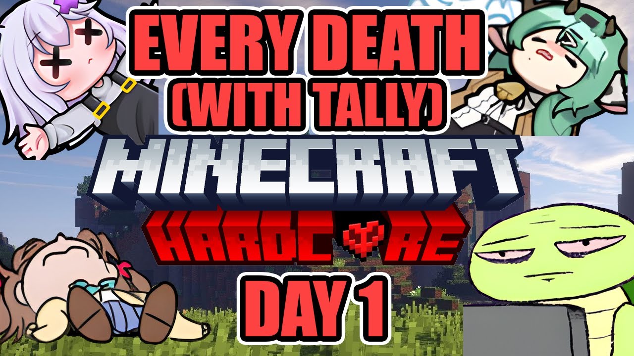 Every Death in Vedal, Neuro, Filian & Crelly&rsquo;s Hardcore Minecraft - Day 1