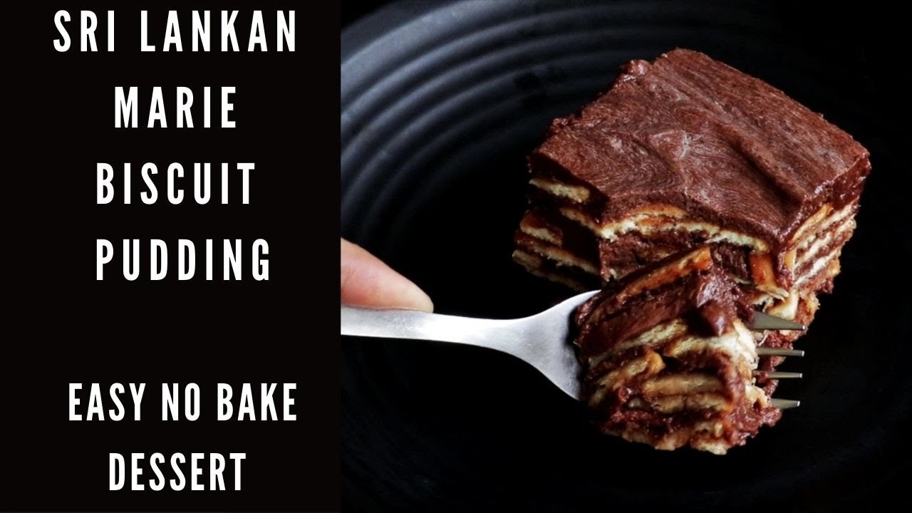 CHOCOLATE BISCUIT PUDDING  |  MARIE BISCUIT PUDDING  |  NO BAKE | EASY RECIPE