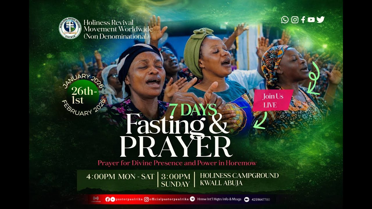 7 DAYS FASTING AND PRAYER || PRAYER FOR DIVINE PRESENCE AND POWER IN HOREMOW (DAY 4)