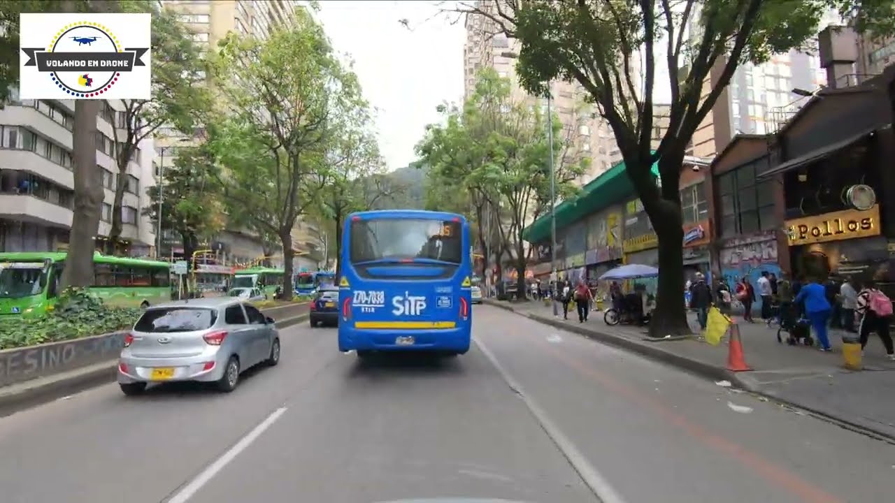 VOLANDO EN DRONE -DRIVING DE CHAPINERO AL CENTRO DE BOGOTA