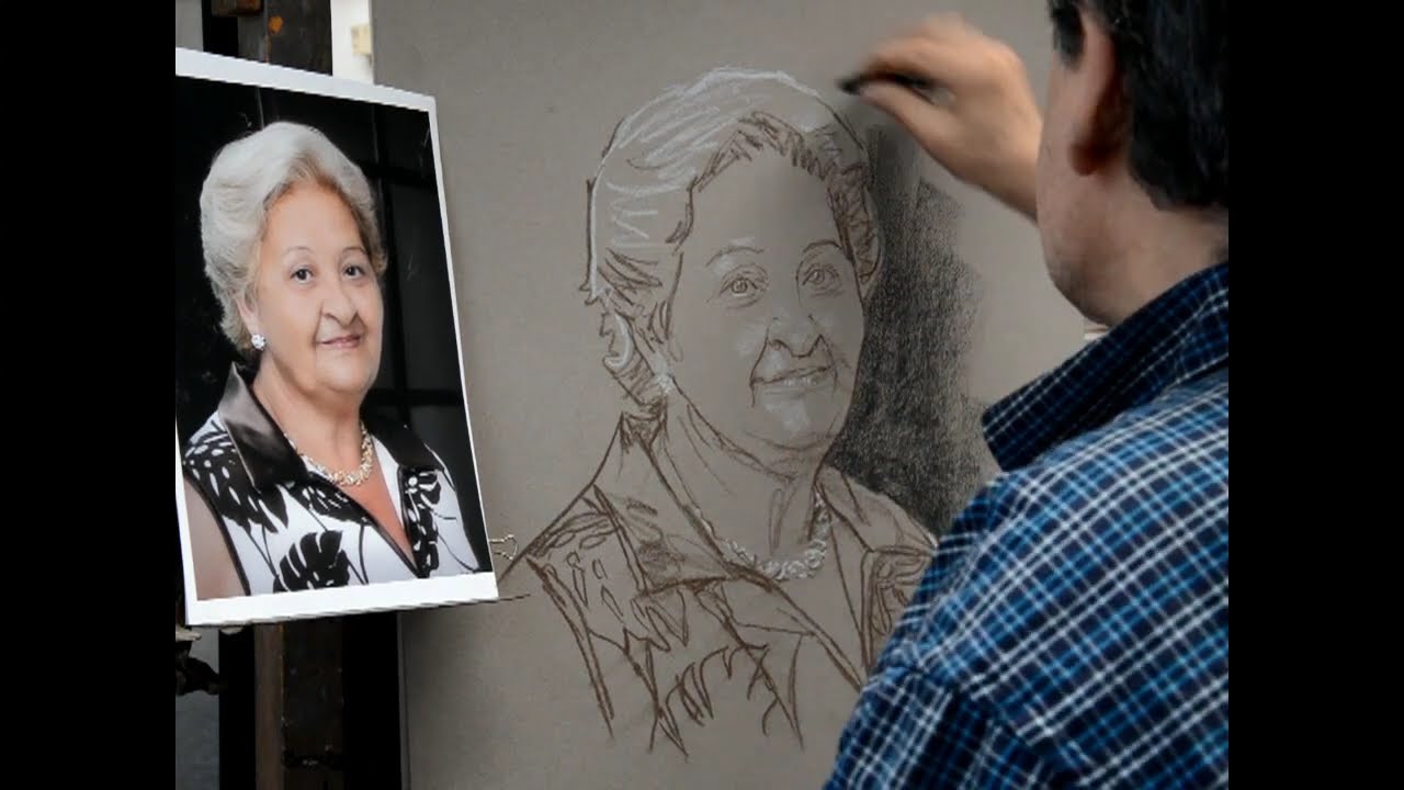 Retrato en pastel 