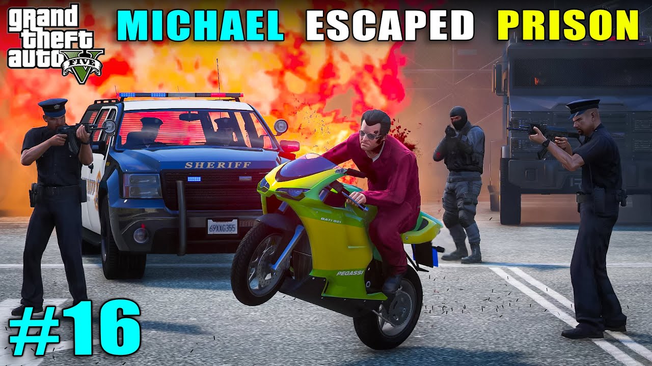 WE ESCAPED FROM PRISON 🔥 | TECHNO GAMERZ GTA 5 | GTA 5 GAMEPLAY #16