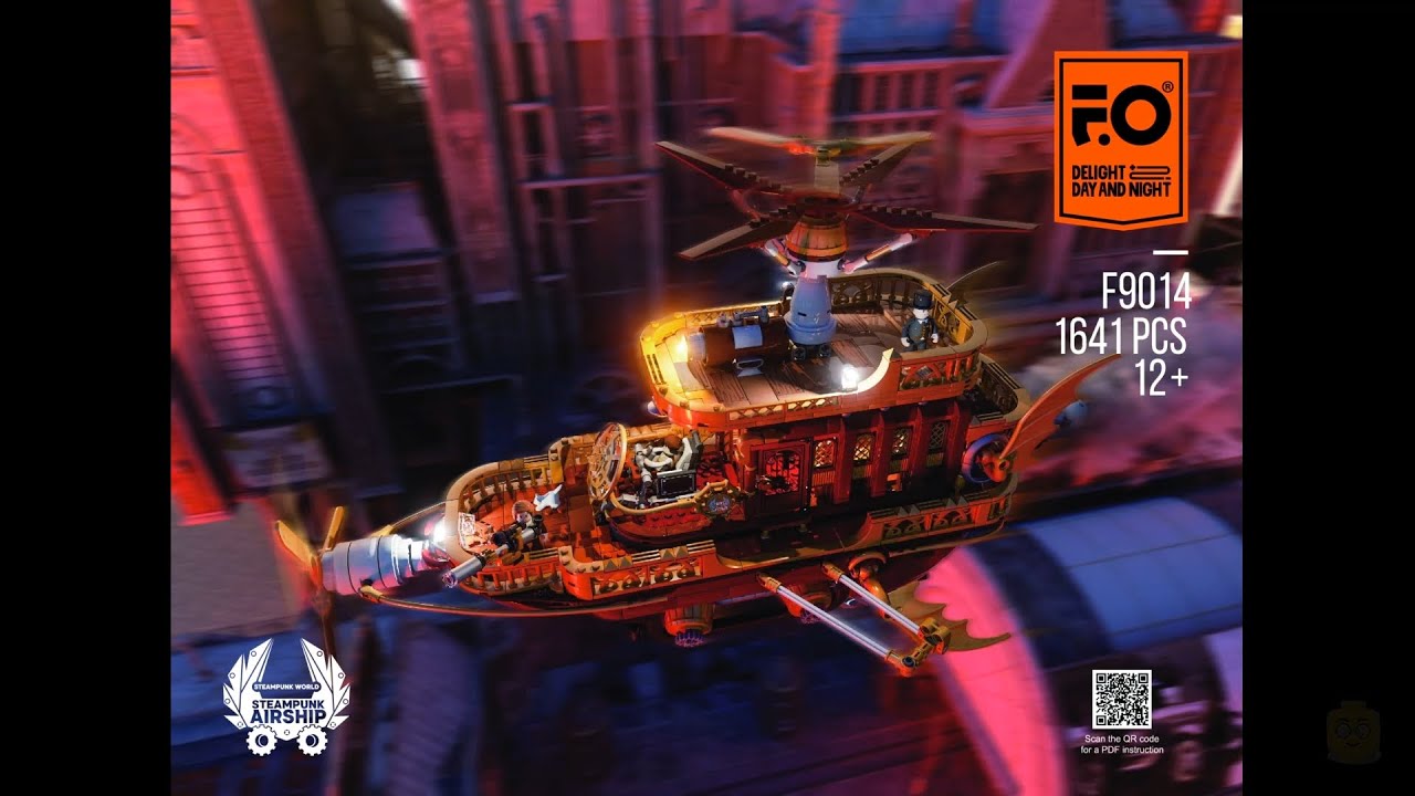 Lumibricks (FUNWHOLE) F9014 – Complete “Light Catcher” Steampunk Airship V1 Instructions!