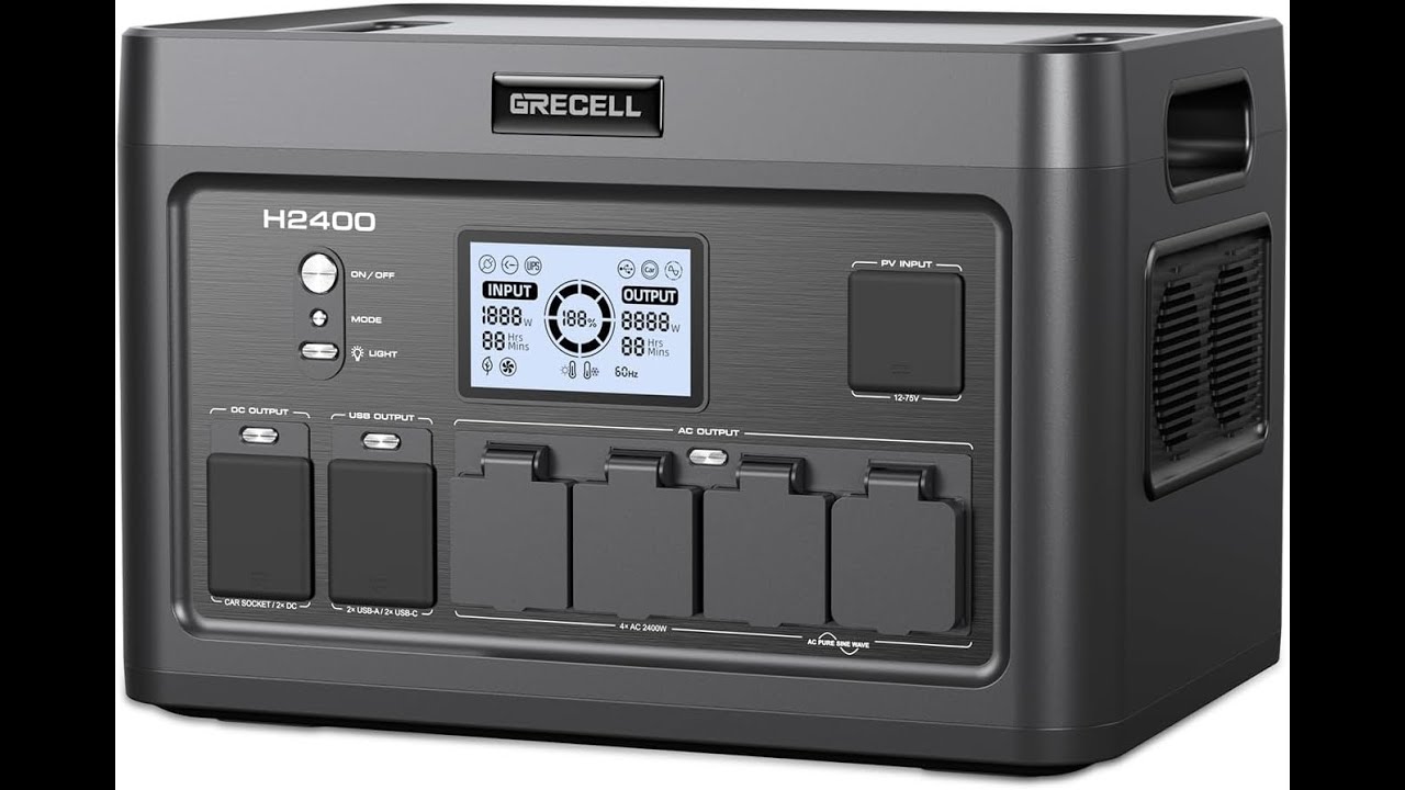 Review: GRECELL 2400W Portable Power Station – LiFePO4 Solar Generator & Backup Battery