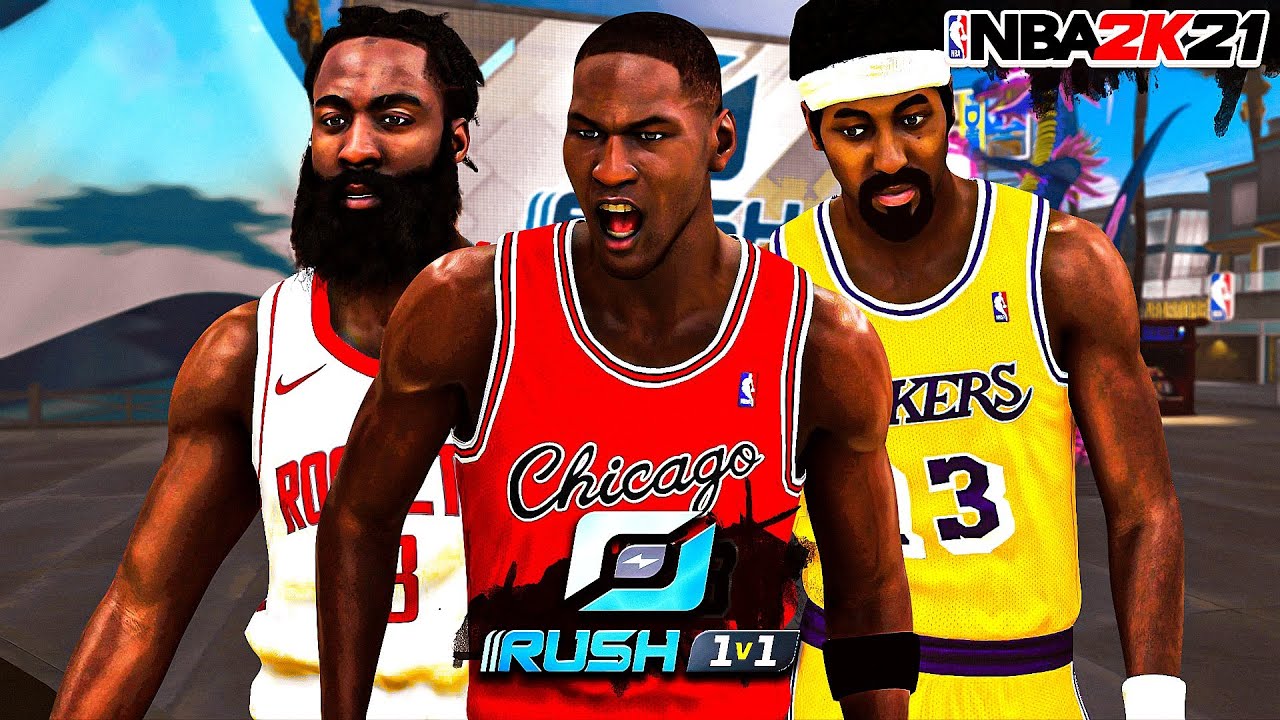 LEGEND MICHAEL JORDAN, JAMES HARDEN and WILT CHAMBERLAIN DOMINATE the 1v1 RUSH EVENT in NBA 2K21