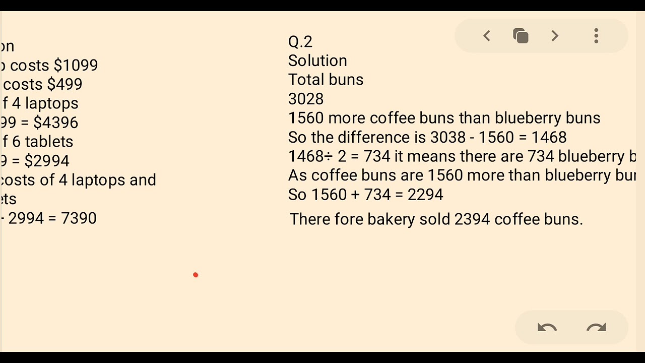 Grade 4 | Subject : Mathematics | Chapter 2 | Topic : Word Problems