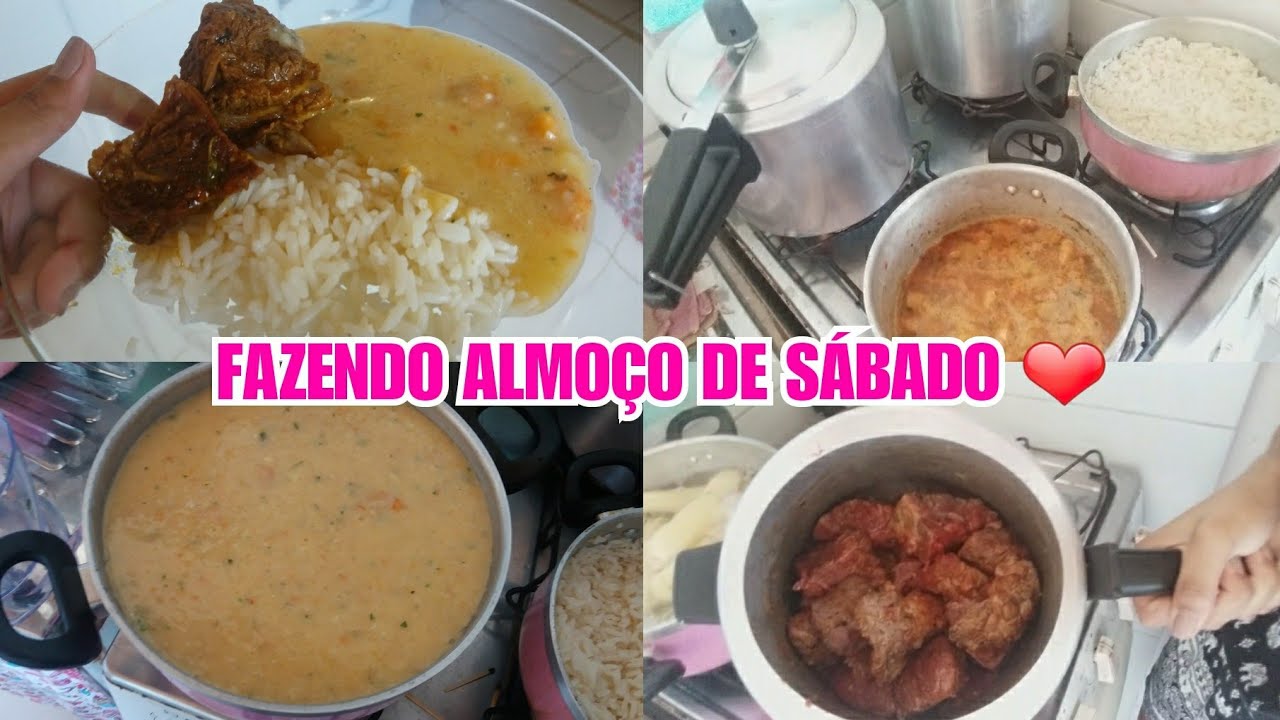 FAZENDO ALMOÇO DE SÁBADO ❤ CARNE COZIDA, BOBÓ DE CAMARÃO E ARROZ COM ALHO❤ Casei Aos 13