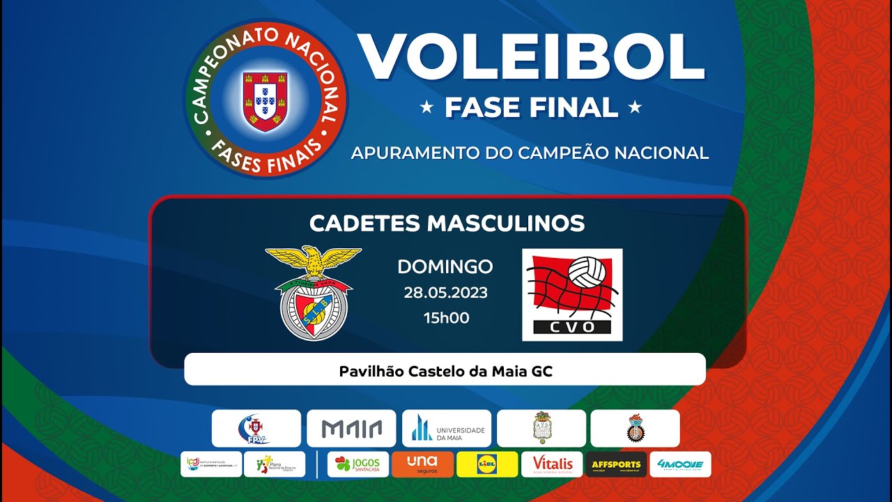 SL BENFICA x CV OEIRAS - FASE FINAL CADETES MASCULINOS 2023 - 3º/4º LUGAR