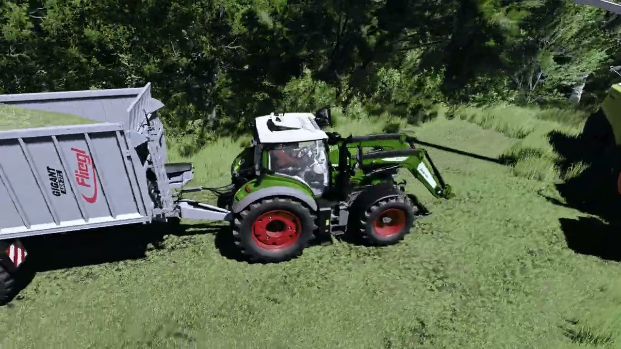 FS25 Reshade @Pichonnière Valley map grass mowing Claas&Fendt